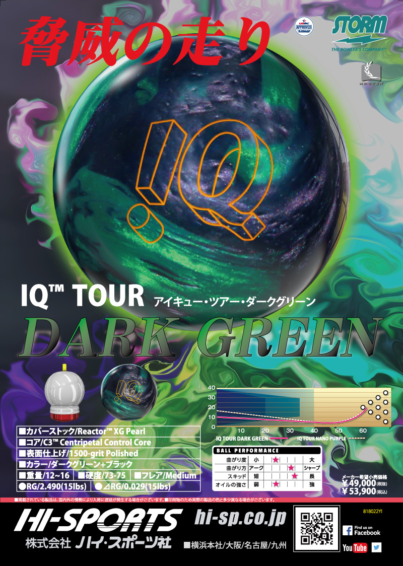 IQ TOUR DARK GREEN - ハイスポーツ社 ：信頼のボウリング用品販売