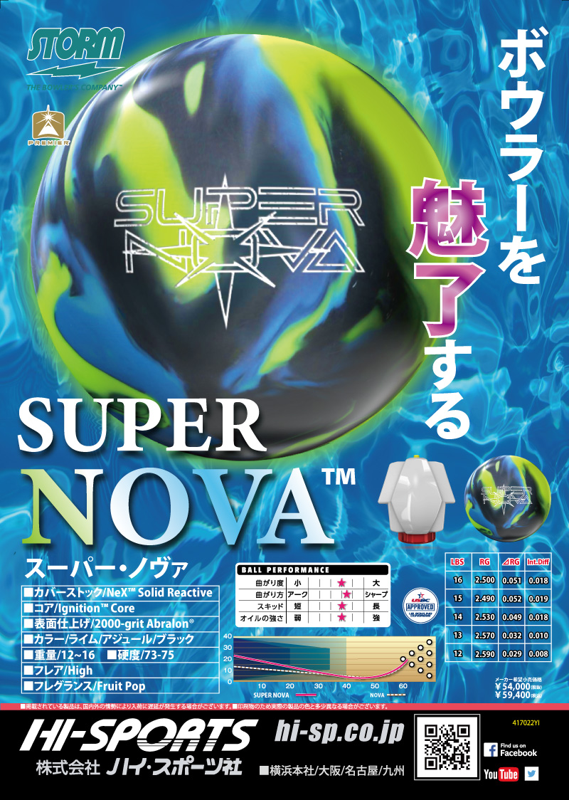 SUPER NOVA - ハイスポーツ社 ：信頼のボウリング用品販売